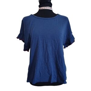 Tommy Hilfiger Navy Oversized Slightly Cropped Top